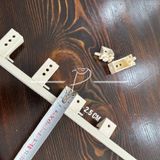 rendecioğlutekstil Katlamalı Perde Dekoratif Ray Montaj Ayağı 2.5 cm Kısa Başlık (4 lü Paket)