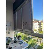 rendecioğlutekstil Plise Perde Cam Balkon Akordiyon Perde Sistemleri 11 Renk Seçeneği 20 x 120 karamel