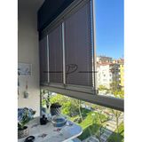 rendecioğlutekstil Plise Perde Cam Balkon Akordiyon Perde Sistemleri 11 Renk Seçeneği 50 x 200 karamel
