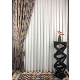 rendecioğlutekstil Tül Perde Simli Bamboo Kumaş Ütü İstemez 1. Kalite 200 x 260 Ekru (kırık beyaz)
