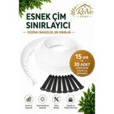 Rene Home Esnek Pvc Çim Ayırıcı Bahçe Peysaj Düzenleyici (15 Metre Beyaz) Çim Sınırlayıcı Esnek Plastik Taş Toprak Ayraç Bariyer Peysaj Bordürü - 7 x 15