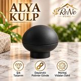 Rene Home Lüks Alya Kulp (Siyah) Mobilya Çekmece Dolap Yatak Odası Şifonyer Genç ve Çocuk Odası Kulpu