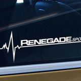 Renegade Yan Cam Sticker Oto Kapı Çıkartma Tuning oto 20 cm x 7 cm yazı 239