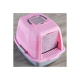 Renetic Kedi Tuvaleti Kapalı Kedi Desenli Pembe