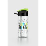 Renga Falcon Süper Hero Desenli 500 ml Pipetli Tritan Çocuk Matara 912037 Siyah