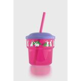 Renga Fizbo Tavşan Desenli 250 ml Pipetli PP Bebek Bardak 222049 Pembe-Mor