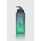 Renga Moly Çift Renk Yazı Desenli 1000 ml Pipetli Mat Tritan Matara 912117 Siyah-Petrol