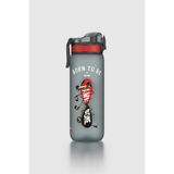 Renga Rybo-X Soft Touch Desenli 630 ml Tritan Sızdırmaz Koku Yapmaz Çocuk Matara 912162 Siyah