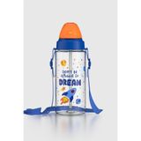 Renga Sonic Air Desenli 500 ml Askılı Pipetli Tritan Çocuk Matara 912058 Mavi-Turuncu
