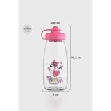 Renga Ufo Kids Flamingo Desen 250 ml Cam Şişe 182030 Fuşya - Pembe