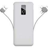 Rengareng Beyaz Pw-05 Hızlı LED Göstergeli Micro Lightning Type-C Kablolu Taşınabilir Powerbank 10000MAH