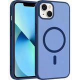 Rengareng İphone 14 Kılıf M-Safe Şarj Özellikli Zore Babet Kapak - Mavi