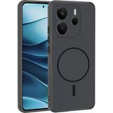 Rengareng Redmi Note 14 4G Kılıf M-Safe Şarj Özellikli Zore Tea Kapak - Siyah