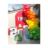 Rengarenk Balon Zinciri Turuncu Açık Yeşil Kırmızı Sarı 100 Adet+ 5 mt balon zinciri