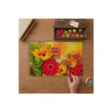 Rengarenk Çiçekler Tasarımı 240 Parça Ahşap Puzzle Ahşap Kutuda MP04953