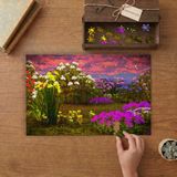 Rengarenk Çiçekler Tasarımı 240 Parça Ahşap Puzzle Ahşap Kutuda MP04961
