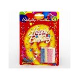 Rengarenk Mumlu Beyaz Happy Birthday Yazılı Doğum Günü Mumu 12 Adet - 1 kg