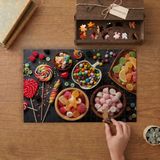 Rengarenk Nostaljik Bayram Şekerleri Tasarımı 240 Parça Ahşap Puzzle Ahşap Kutuda MP03681