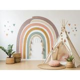 Rengarenk Yaylı Arka Plan Design 200X150CM, Çocuk Odası Için Stüdyo Fonu - -