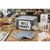 Renginex 6x12 Afiyet Olsun Baskılı Tek Kullanımlık Islak Mendil - 50'li Paket RNG.IM.6X12-50
