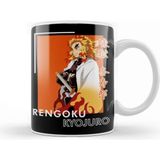 Rengoku Kyojuro Demon Slayer Porselen Kupa Bardak Beyaz 100ML - Seçenek 1