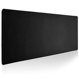Reniteco Dayanıklı Dikişli Kenarlı Büyük Oyun Fare Altlığı, Kaymaz Kauçuk Taban, Siyah Mousepad Mouse Pad Ev Ofis Oyunları için Masa Pedi, 89,9 cm x 30 cm