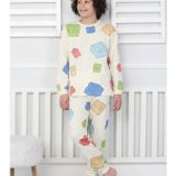 Renk Blokları Desenli Çocuk Pijama Takımı