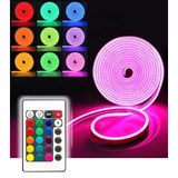 Renk Değiştiren 5 Metre Rgb Esnek Neon Şerit Led Işık Seti (16 Renk IR Kumandalı)