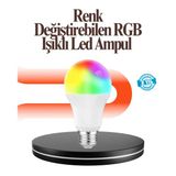 Renk Değiştiren Rgb Led Ampul 16 Renk Uzaktan Kumandalı 2025 Model Mir29050840