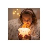 Renk Değiştiren Rgb Led Sevimli Yıldız Çocuk Odası Gece Masa Lambası Yumuşak Silikon Şarj Edilebilir