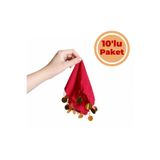 Renk İthalat Halay Mendili Lüks Kırmızı 10'lu Paket Gelin Damat Düğün Nedime Sağdıç Kına Söz Nişan