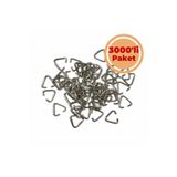 Renk İthalat Üçgen Anahtarlık Ucu Gümüş 3000'li Paket Makrome Amigurumi Toka Bağlantı Parçası Anahtarlık Takı Malzemeleri