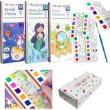Renk Paletli Sulu Boya Etkinlik Seti, Kendin Yap (Dıy) Kitap Ayracı, Çocuklar ve Yetişkinler Içi - Çok Renkli