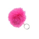Renk Peluş Ponpon Anahtarlık, Standart, bell343, Pembe, üniseks-yetişkin