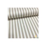 Renk Tekstil Çizgi Desenli Duck Keten Kumaş Bej (2 Cm)