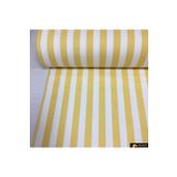 Renk Tekstil Çizgi Desenli Duck Keten Metrelik Kumaş SARI (2 cm)