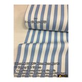 Renk Tekstil Mavi Çizgi Desenli Duck Keten Metrelik Kumaş - (2 cm Çizgi Genişliği)