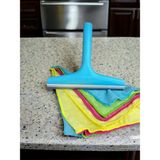 Renk Yapı Rüyası Çekçek ve 4 Adet Mikro Temizlik Bezi, Mutfaktezgahı,banyo Aynası Duşa Kabin Temizliği Için Set - 23 CM