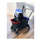 RENK YAPI RÜYASI İŞ YERLERİ TEMİZLİĞİ İÇİN ENDÜSTRİYEL ÇİFT KOVALI KAT TEMİZLİK ARABASI GENİŞ MOP TEMİZLİK SETİ