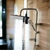 Renk Yapı Rüyası Krom Kare Lüx Kaliteli Fonksiyonlu Çelik Spiralli Tepe Duş Başlığı Banyo Duşakabin Seti