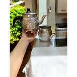 Renk Yapı Rüyası Motif Desenli Şık Kaliteli Alimünyum Çaydanlık Akıtmayan Damlatmayan Alimünyum Çaydanlık - NO:2