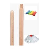 Renk Yapı Rüyası Renk Yapı Genel Amaçlı Temizlik Seti Banyo Balkon Teras Ofis Ev Temizliği İçin Vileda Mop Ucu Mikrofiber Gürgen Ahşap Sap ve 4'lü Temizlik Bezi