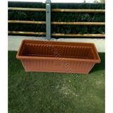 Renk Yapı Rüyası Saksı, Orta Boy Saksı, Balkon, Bahçe, Teras ve Fransız Balkon Için Toprak Renk Saksı - 2 Adet - 50 cm