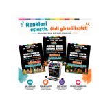 RenkAtlas Renk Atlas Gizemli Nokta Boyama Kitabı 3'lü Set + 24'lü Marker Boya Kalemi Seti: Avantaj Paket