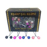 RENKLİ 100 PARÇA EŞARP BAŞÖRTÜ - ŞAL KLİPSİ (5477)