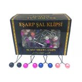 Renkli 100 Parça Eşarp Başörtü - Şal Klipsi Go53/00974