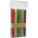 Renkli - 1000 Adet Ahşap Elişi - Dil Çubuk 15CM x 1.8cm (4887)
