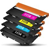 Renkli 117A Çipli Muadil Toner Hp Color Laser Mfp 179FWG Yazıcı Uyumlu - Siyah - Mavi - Kırmızı - Sarı