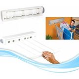 Renkli 4 Iplik Çamaşır Askısı, Pratik ve Dayanıklı Ev Gereçleri - Açık Beyaz - Gri - Seçenek 1