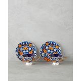 Renkli 4 Parça Bone China Kahve Fincan Takımı, 2 Kişilik, 90 ml - Seçenek 1